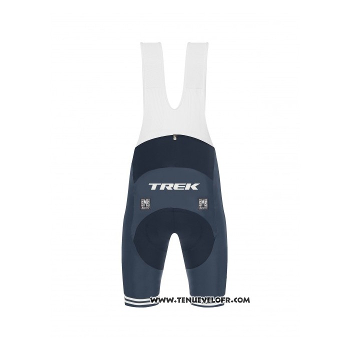 2021 Maillot Cyclisme Trek Segafredo Blanc Profond Bleu Manches Courtes et Cuissard